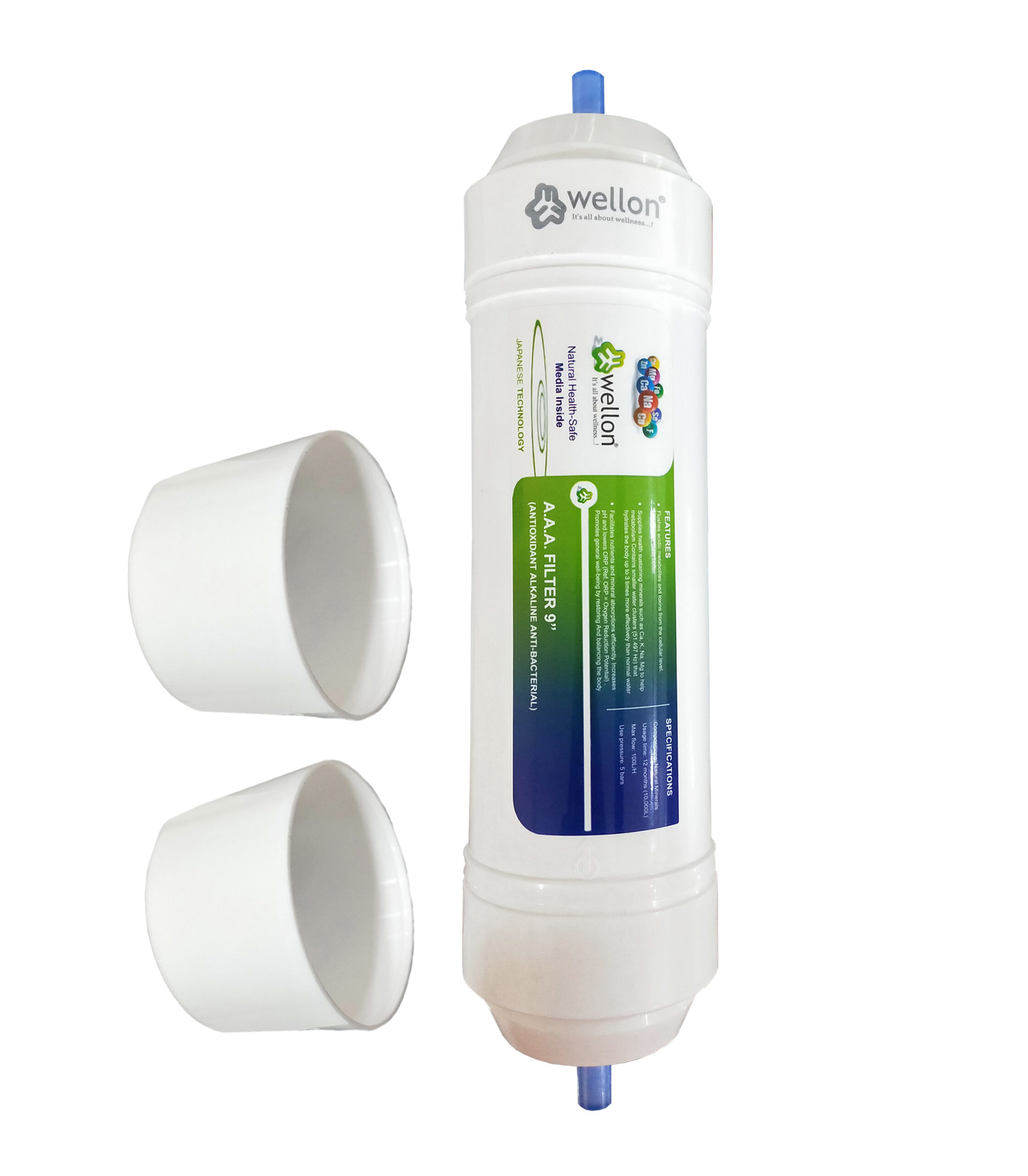 WELLON 9 Inch Antioxidant Alkaline Filter