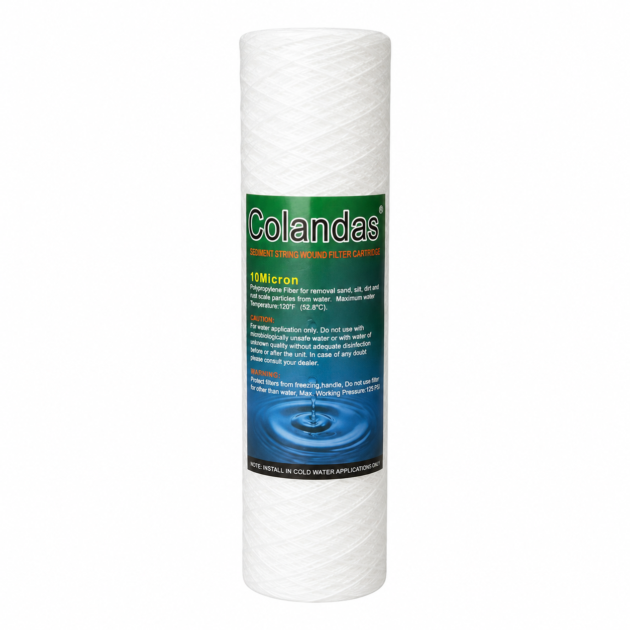 COLANDAS 10 Micron 10″ PP Wound Filter