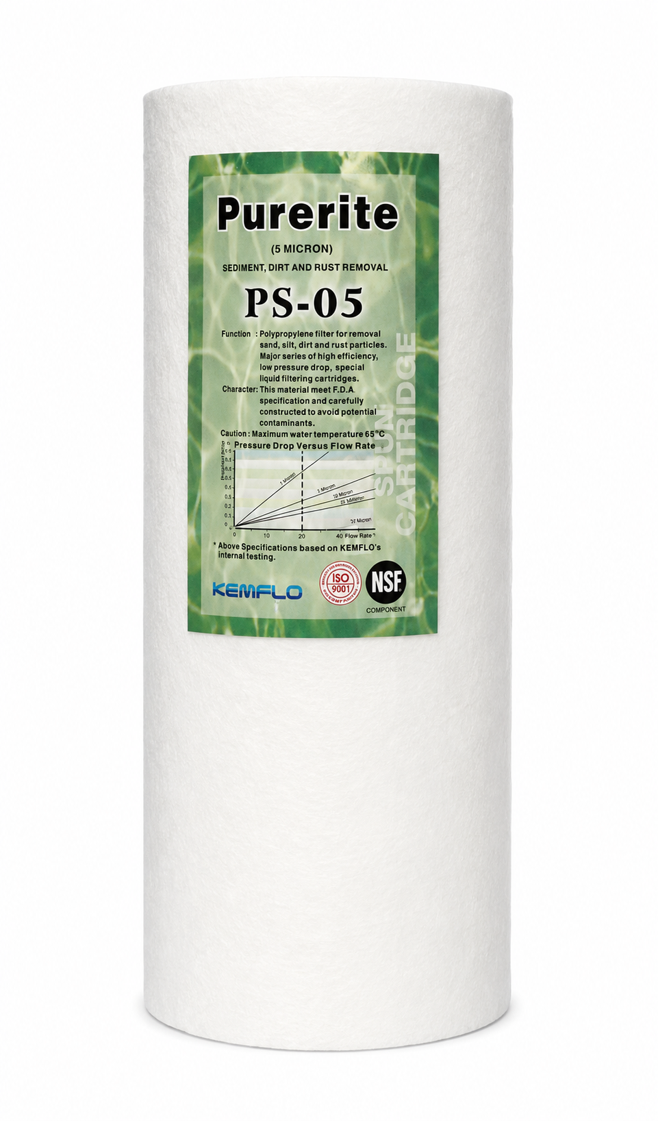 WELLON KEMFLO 10 Inch 4 Dia PP Sediment Filter