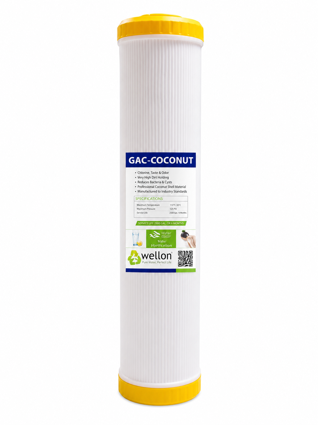 WELLON 20 inch Jumbo (GAC) Granular Activated Carbon Filter