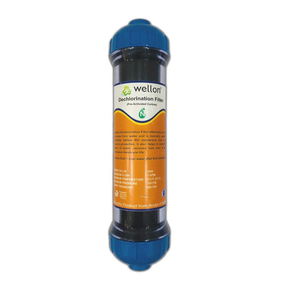 WELLON High Quality 10″ Dechlorination Filter Granular Activated Carbon Filter with NSF Certified Carbon
