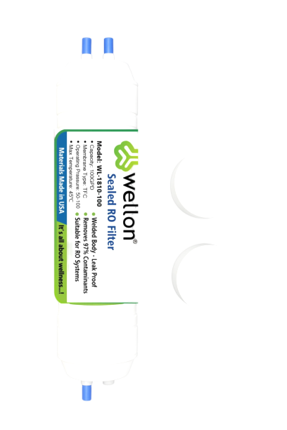 Wellon Sealed (Welded/Concealed) RO Membrane Filter | 100 GPD | Works Up to 3000 TDS