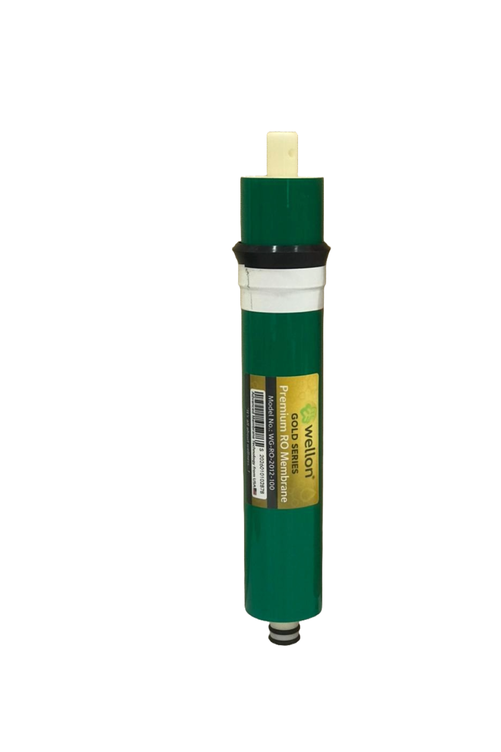 Wellon Gold 100 GPD RO Membrane (Green) | High Performance Domestic RO Filter | Works Up To 2500 TDS | Universal Fit