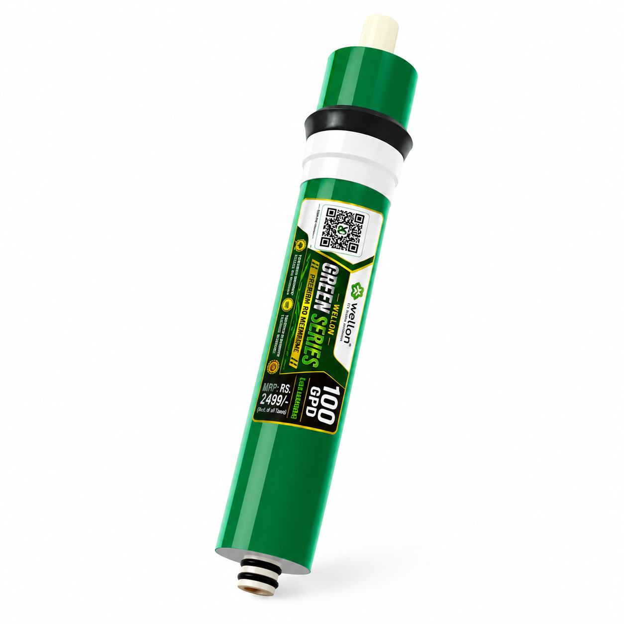 Wellon Green Series 100 GPD RO Membrane | 13 Layers | Genuine No Joint Rolled Membrane | Works Up to 3000 TDS | Universal Domestic Water Purifier Membrane